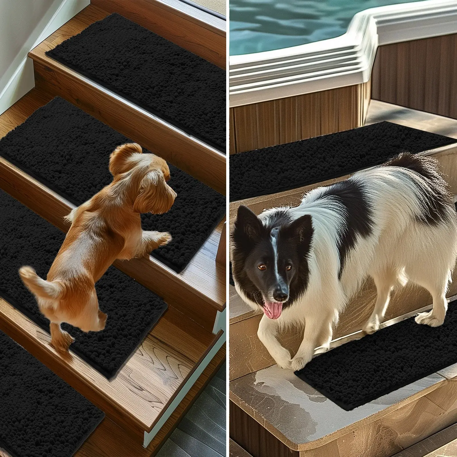 Muddy Mat trappeløbere til hunde, vaskbare i maskine
