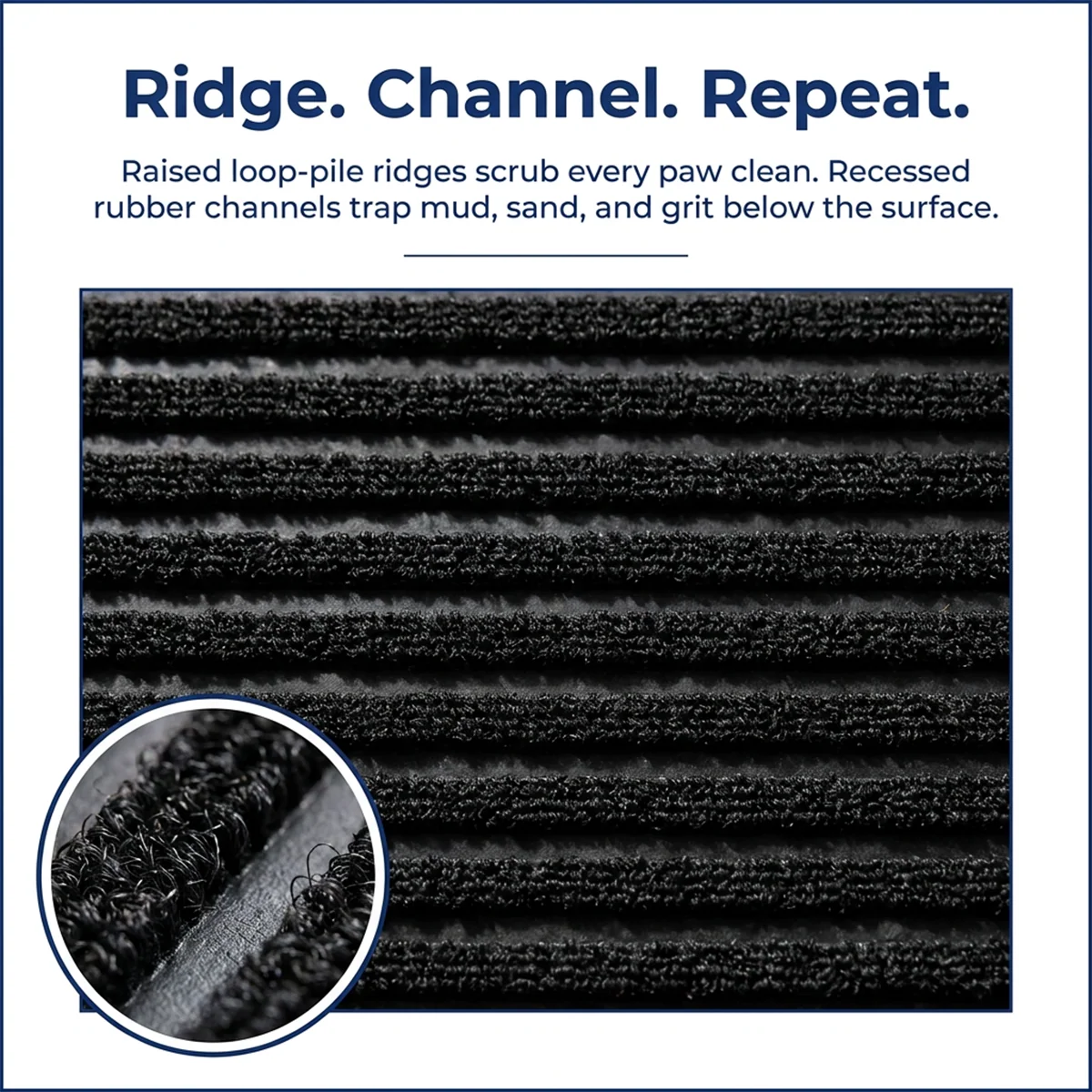 Muddy Mat® Tapete de puerta exterior 3D resistente Meshy Mat con estampado