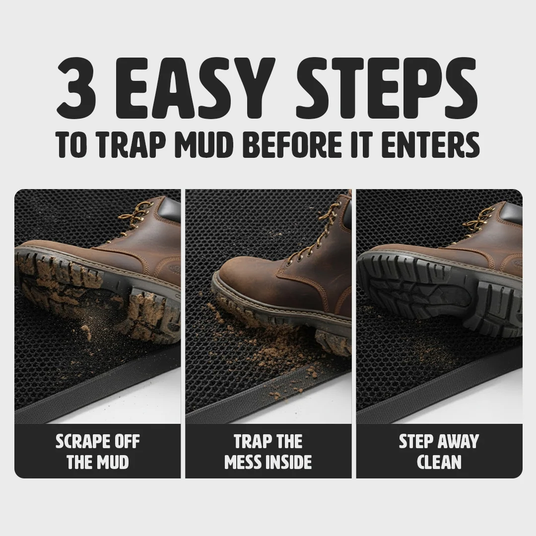 Muddy Mat® Semi-Circle Meshy Door Mat, Quick-Dry Dirt Trapper