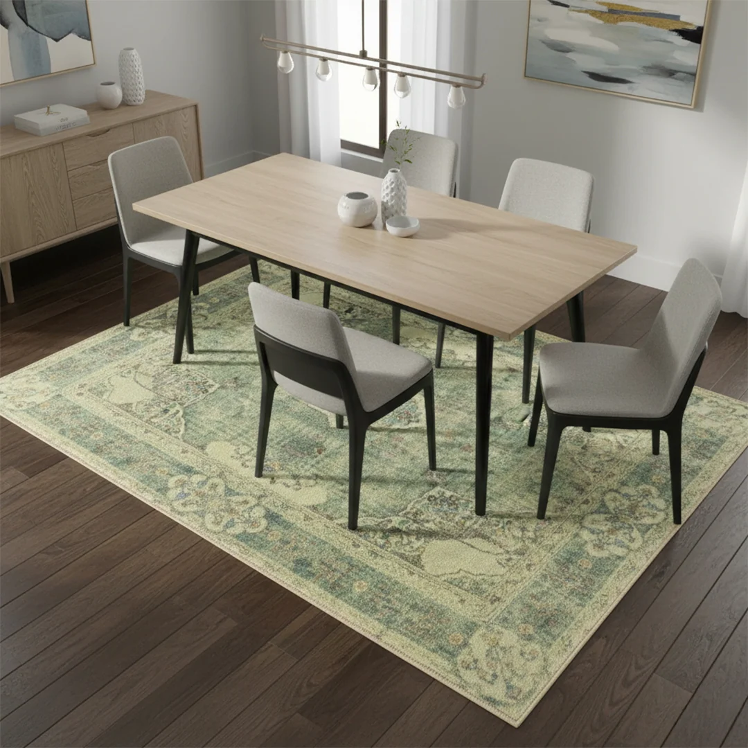 Majestic Soft Low Pile Washable Area Rug, Non Slip for Living Room
