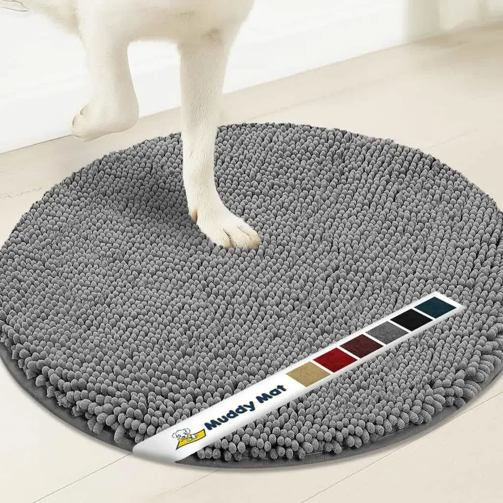 Muddy Mat Super Absorbent Microfiber Round Dog Door Mat