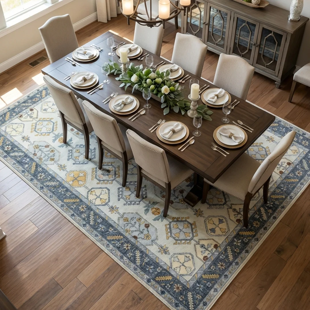 Muddy Carpet Celeste Washable Area Rug for Living Room, Bedroom and Dining Room