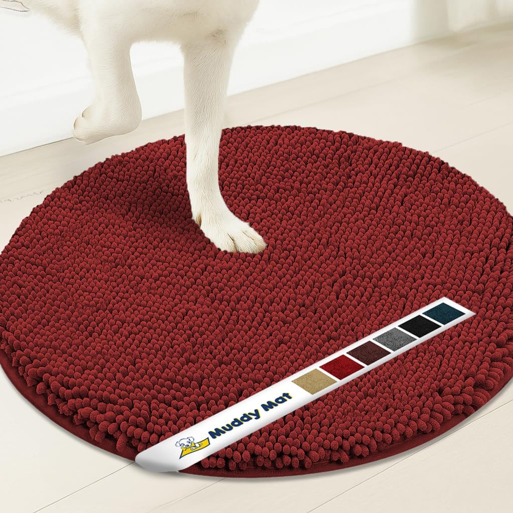 Muddy Mat Super Absorbent Microfiber Round Dog Door Mat