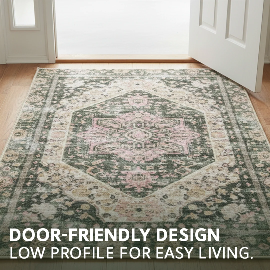 Waterproof Eden Washable Area Rug, Non Slip and Foldable