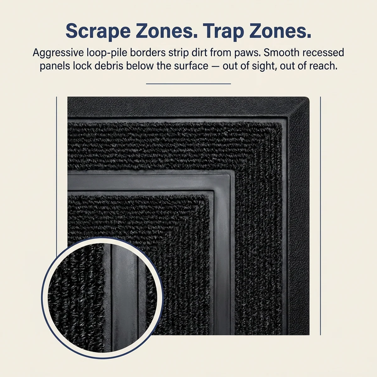 Muddy Mat® Tapete de puerta exterior 3D resistente Meshy Mat con estampado