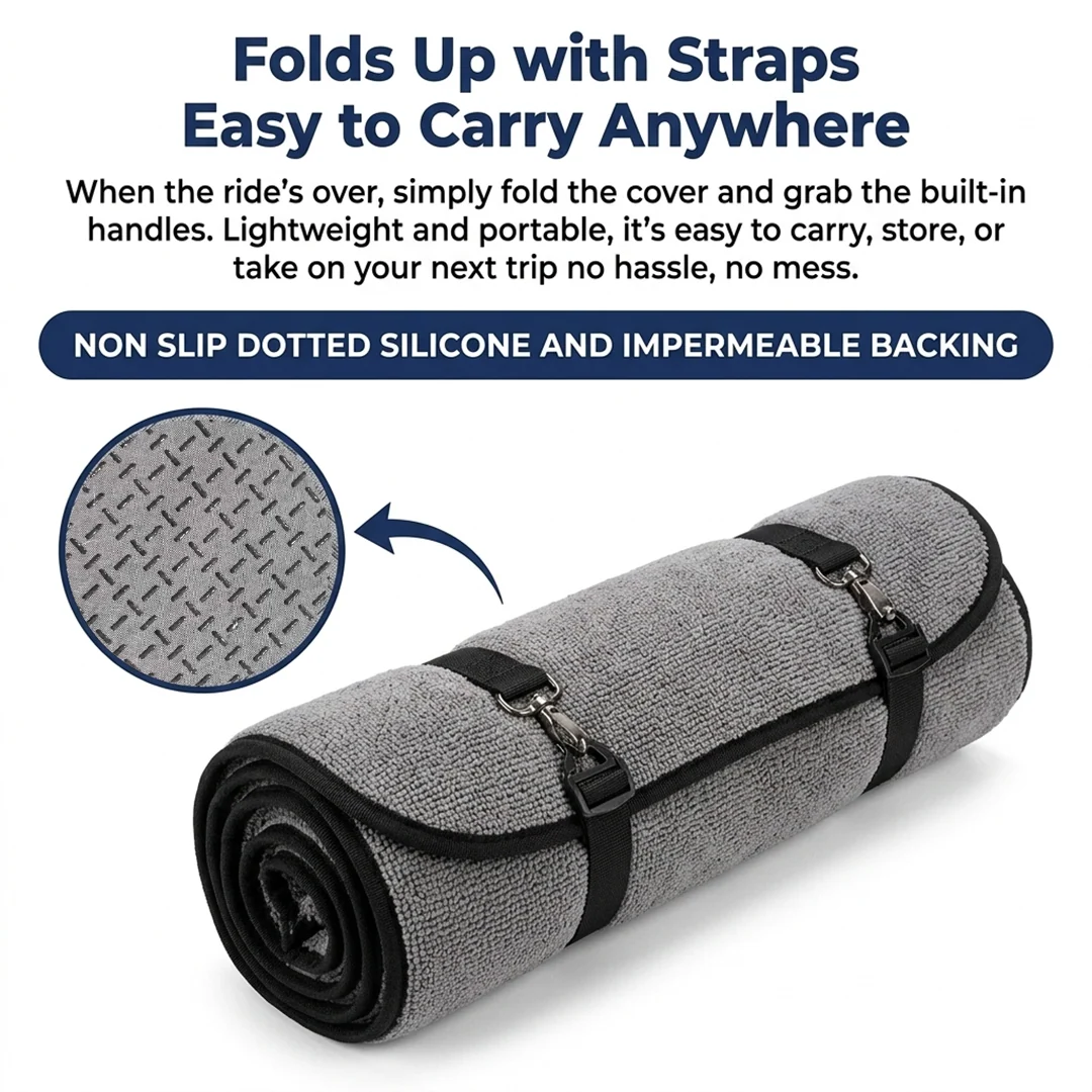 Muddy Mat® Petite Chenille Dog Car Seat Cover for Back Seat, 100% Waterproof Hammock for SUVs and Trucks