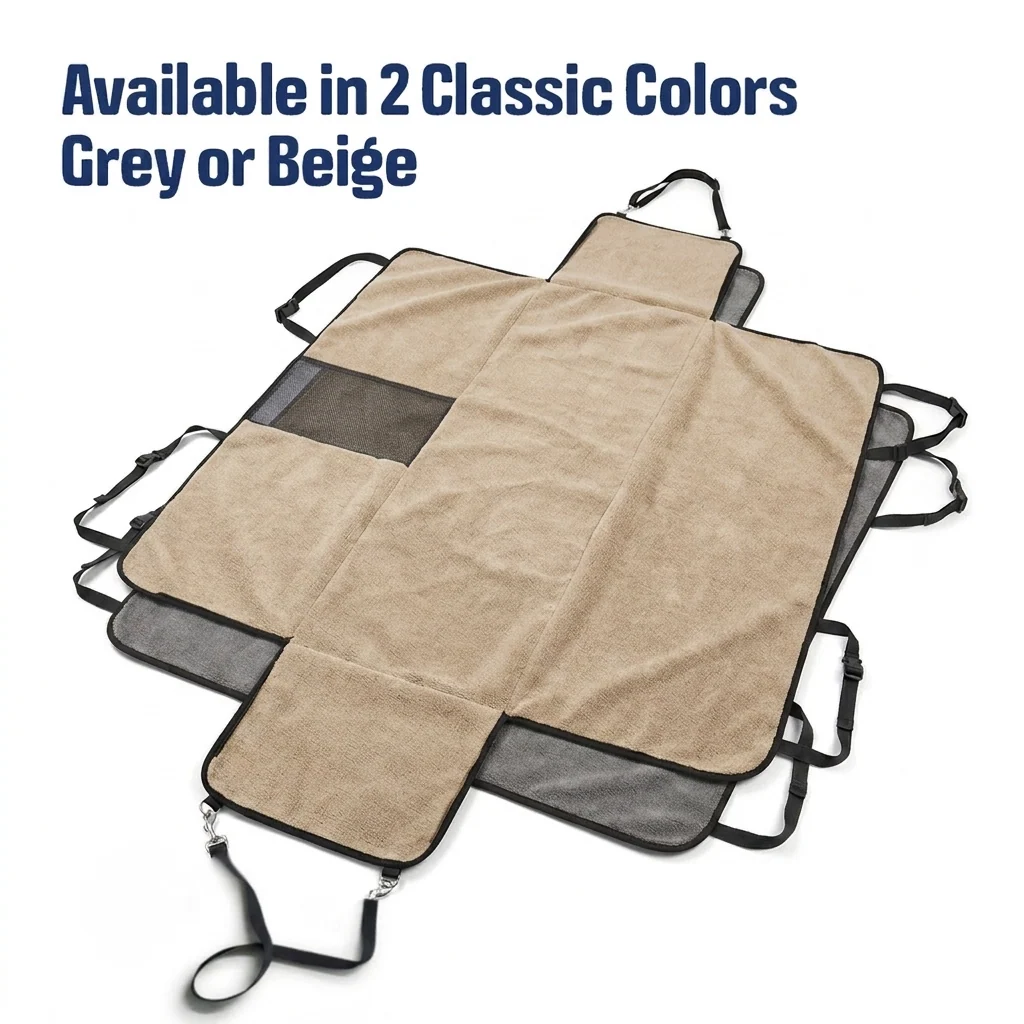 Muddy Mat® Petite Chenille Dog Car Seat Cover for Back Seat, 100% Waterproof Hammock for SUVs and Trucks