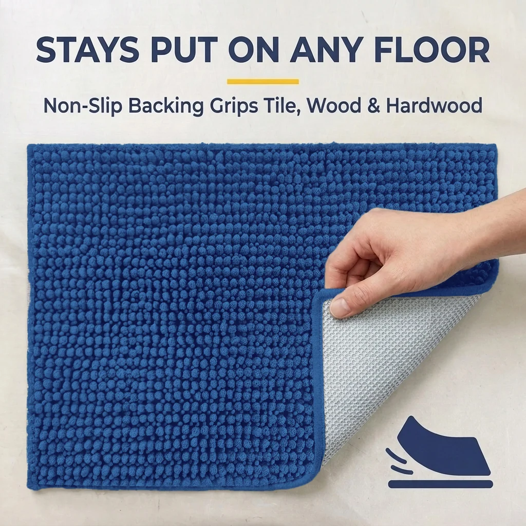 Muddy Mat® T.Max Dog Door Mat for Muddy Paws – Dirt-Trapping Chenille Entryway Muddy Carpet®, Super Water Absorbent Microfiber, Quick Dry, Slip Resistant Washable Indoor Mat