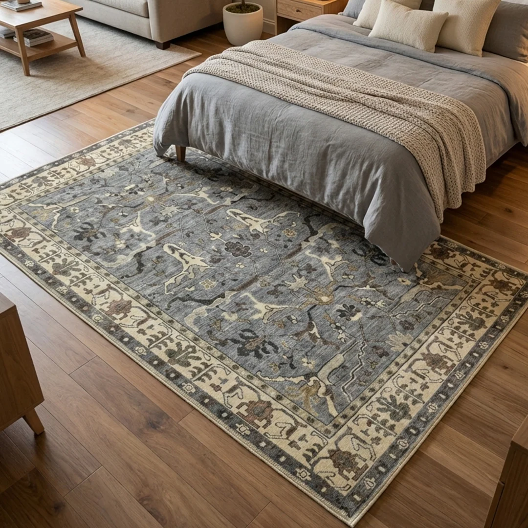 Muddy Carpet Duskfall Soft Low Pile Washable Area Rug for Living Room and Bedroom