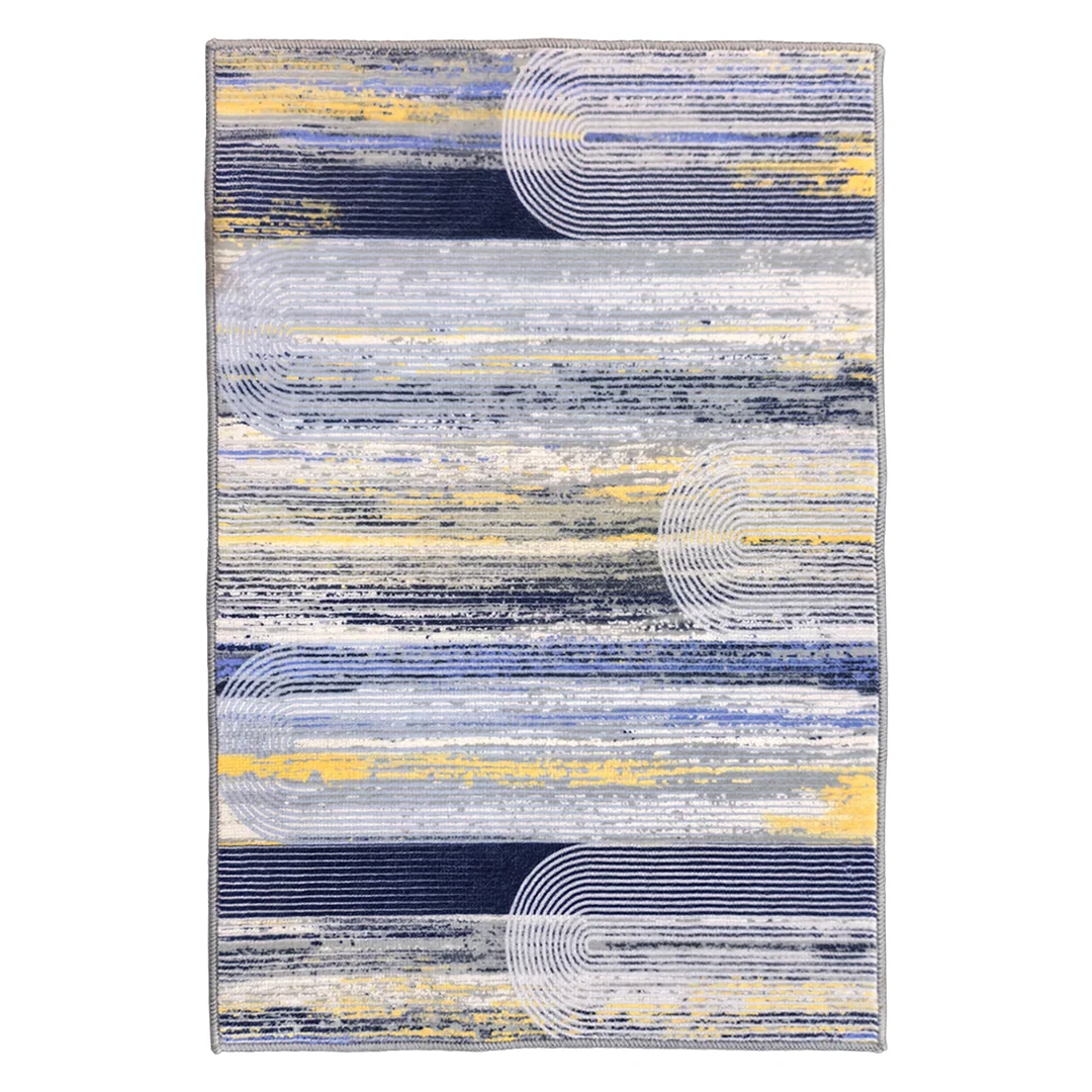 Horizon Washable Area Rug for Dining Room and Living Room, Soft Low Pile Non Slip Carpet