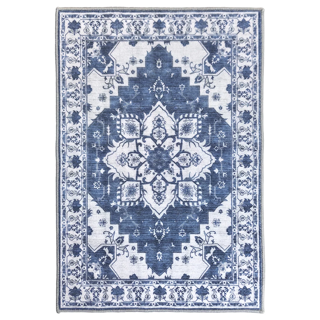 Navybell Washable Area Rug by Muddy Carpet for Bedroom and Dining Room