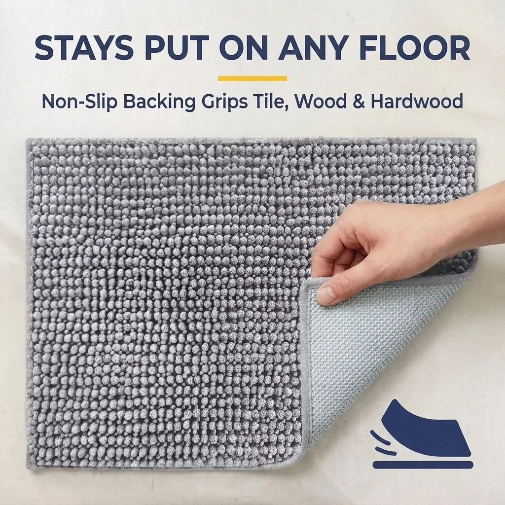 Muddy Mat® T.Max Dog Door Mat for Muddy Paws – Dirt-Trapping Chenille Entryway Muddy Carpet®, Super Water Absorbent Microfiber, Quick Dry, Slip Resistant Washable Indoor Mat