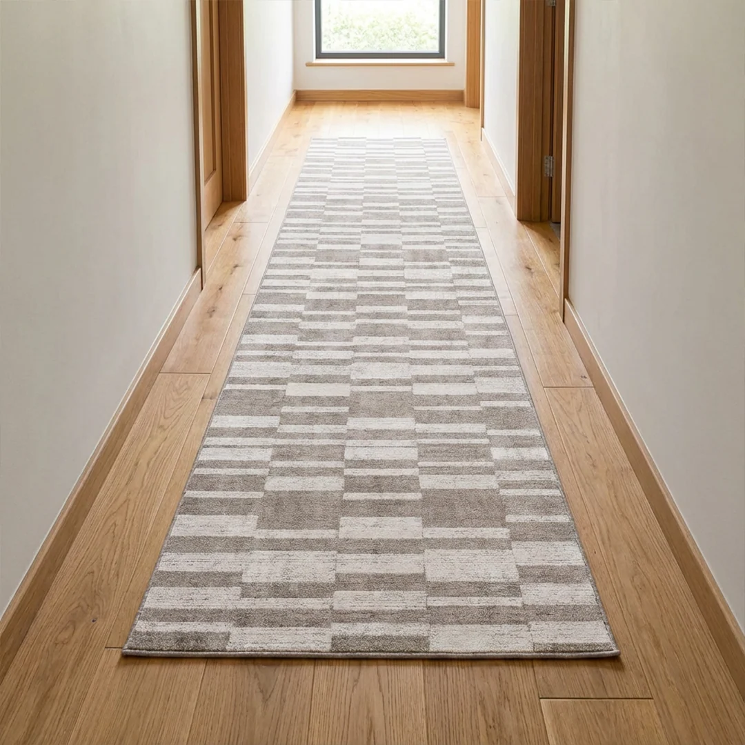 Muddy Carpet Tapis de zone lavable Brickline pour salon, chambre et salle à manger