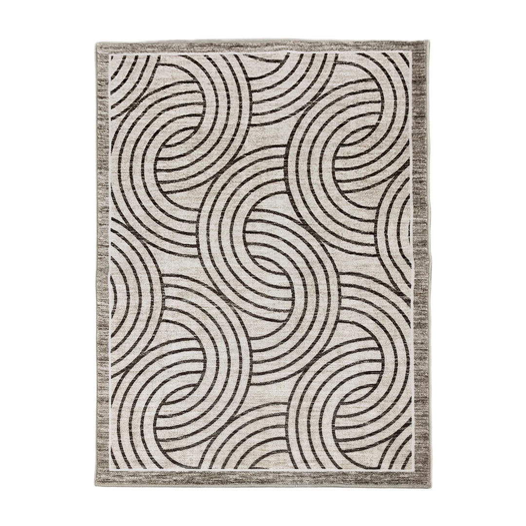 Orbit Washable Area Rug from Muddy Carpet, Soft Low Pile and Non Slip for Busy Living Rooms and Bedrooms