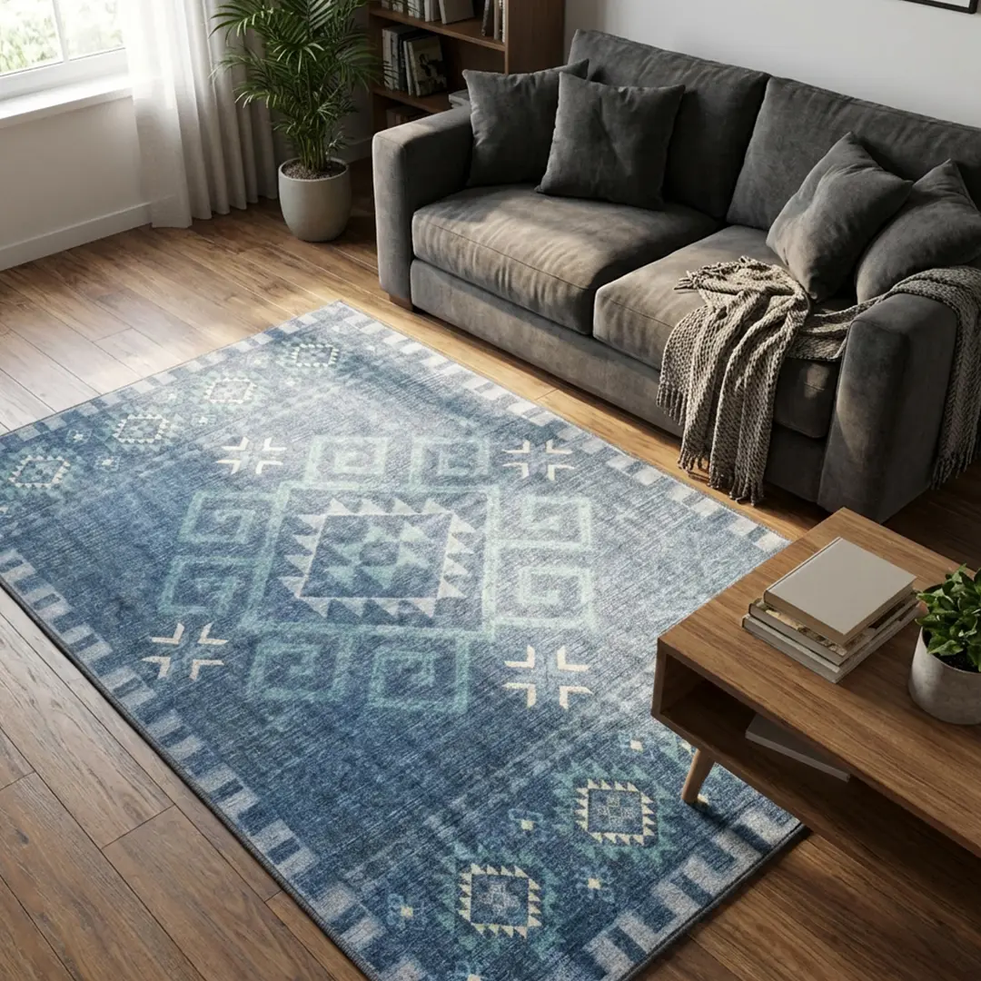 Alfombra lavable e impermeable Mesa de Muddy Carpet para sala de estar, dormitorio y comedor