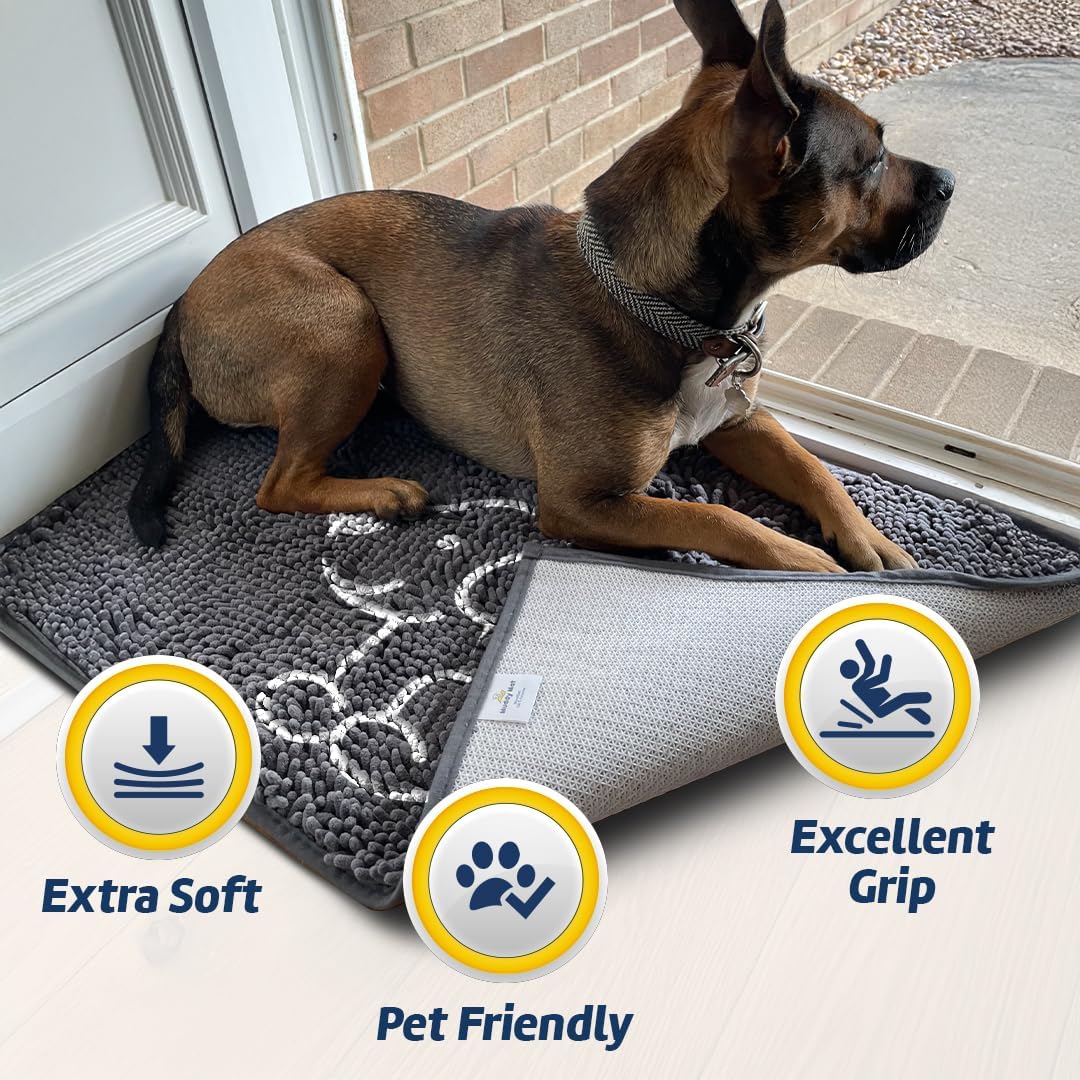 Embroidery Muddy Mat® Dog Lazy Luxurious Floor Mat