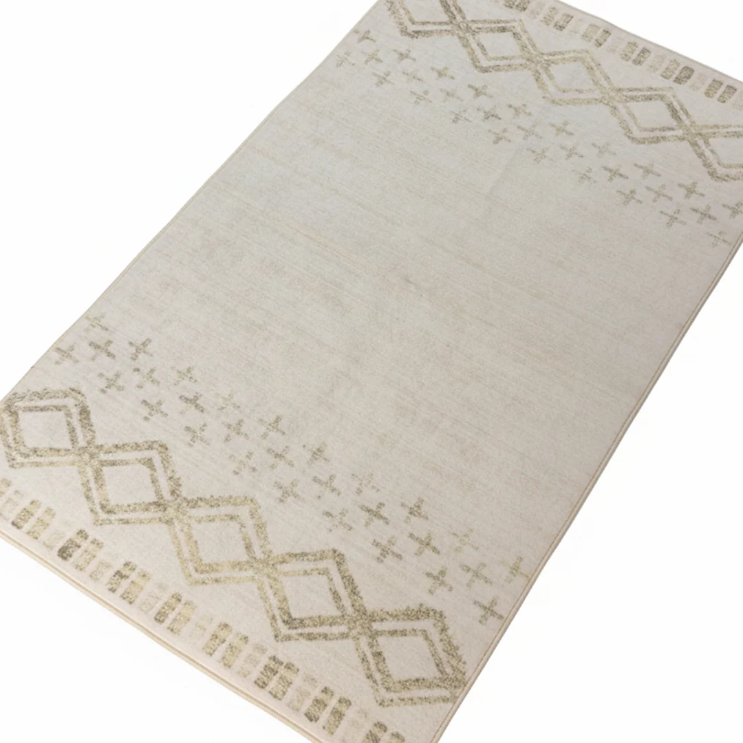 Muddy Mat Tribal Washable Area Rug - Soft Low Pile Non Slip Carpet for Living Room, Bedroom and Dining Room