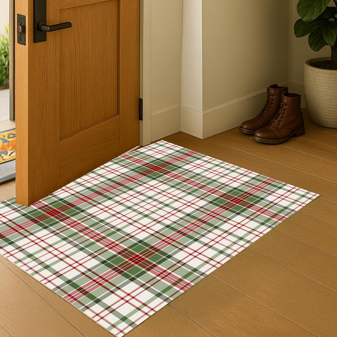 Muddy Carpet Plaid Washable Area Rug for Living Room, Bedroom and Dining Room