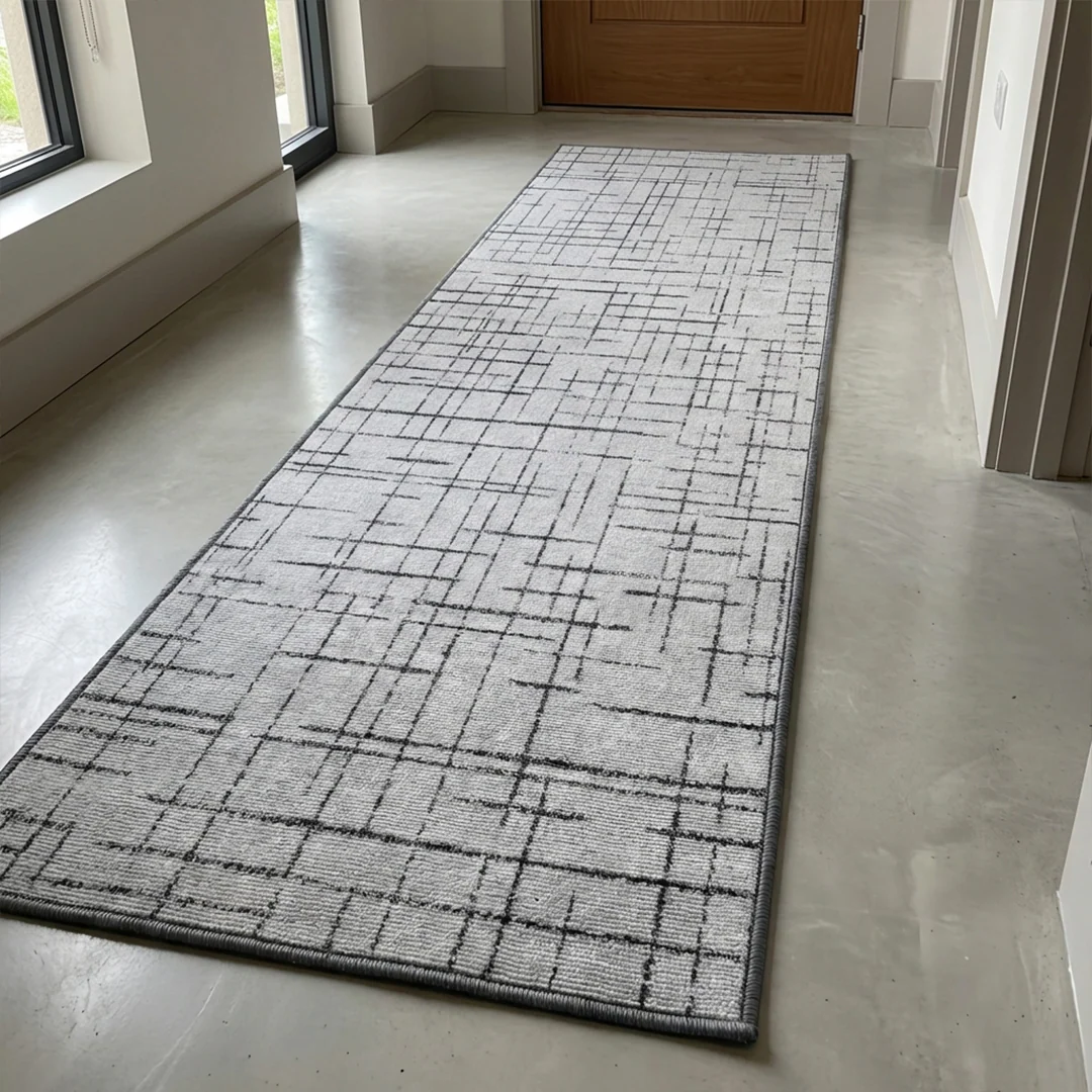 Muddy Carpet Strata Washable Area Rug for Bedroom and Living Room