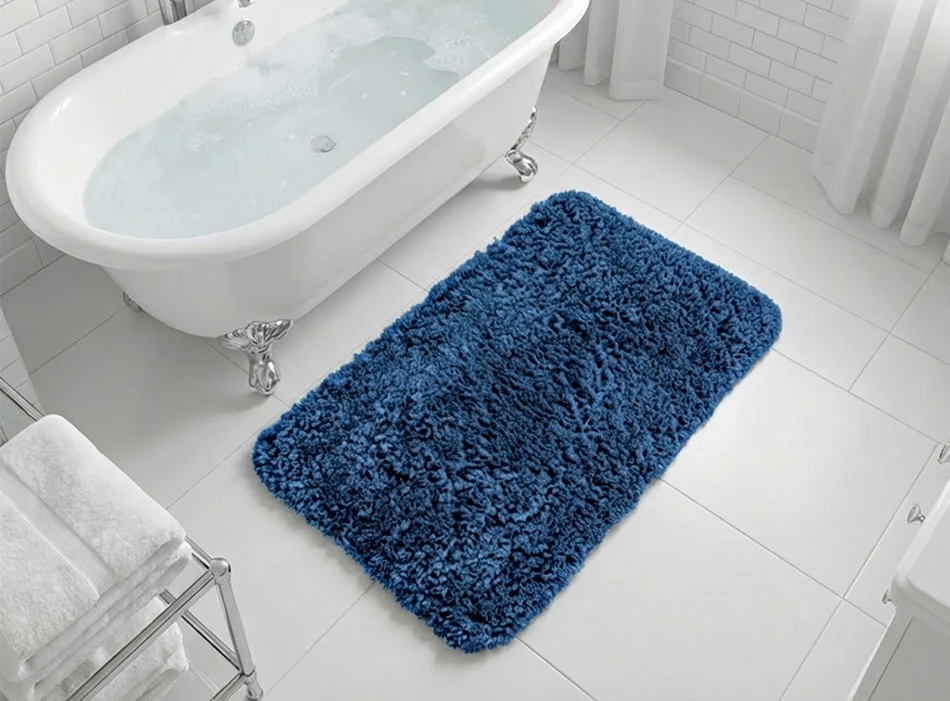 Muddy Mat® Fluffy Bathroom Rug, Soft Absorbent Microfiber Bath Mat, Non Slip, Quick Dry, Machine Washable for Bathroom Floor, Tub, Shower, Toilet and Sink