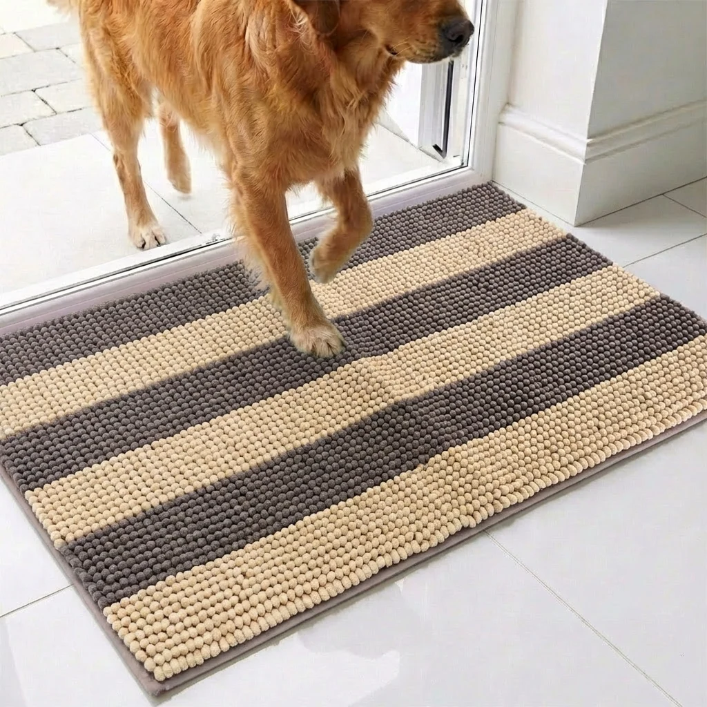 Muddy Mat® Horizontal Loop Chenille Dog Door Mat, Super Absorbent and Machine Washable