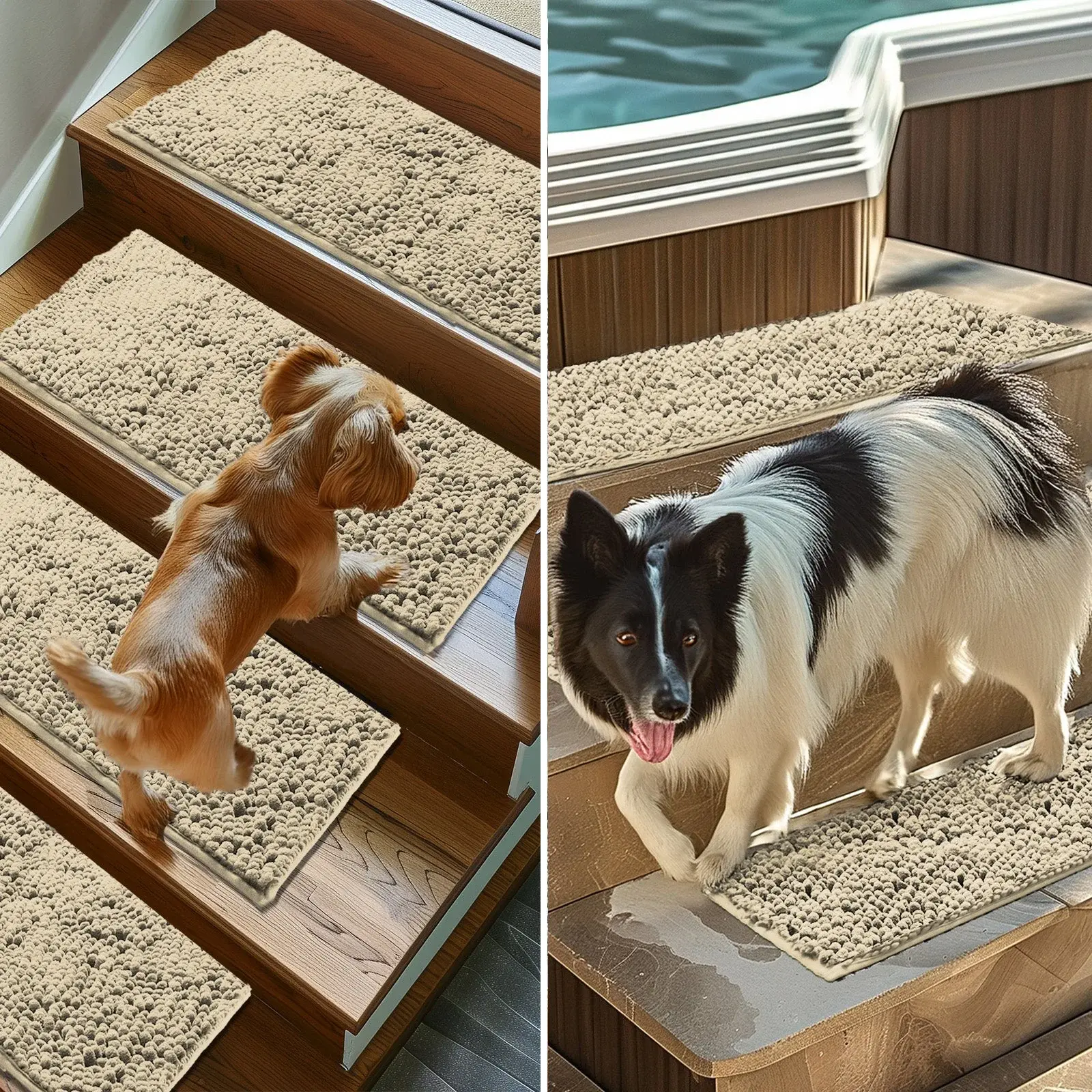 Muddy Mat trappeløbere til hunde, vaskbare i maskine