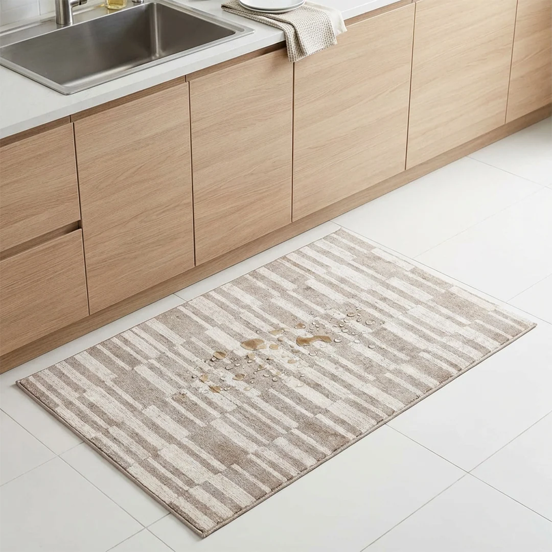 Muddy Carpet Tapis de zone lavable Brickline pour salon, chambre et salle à manger