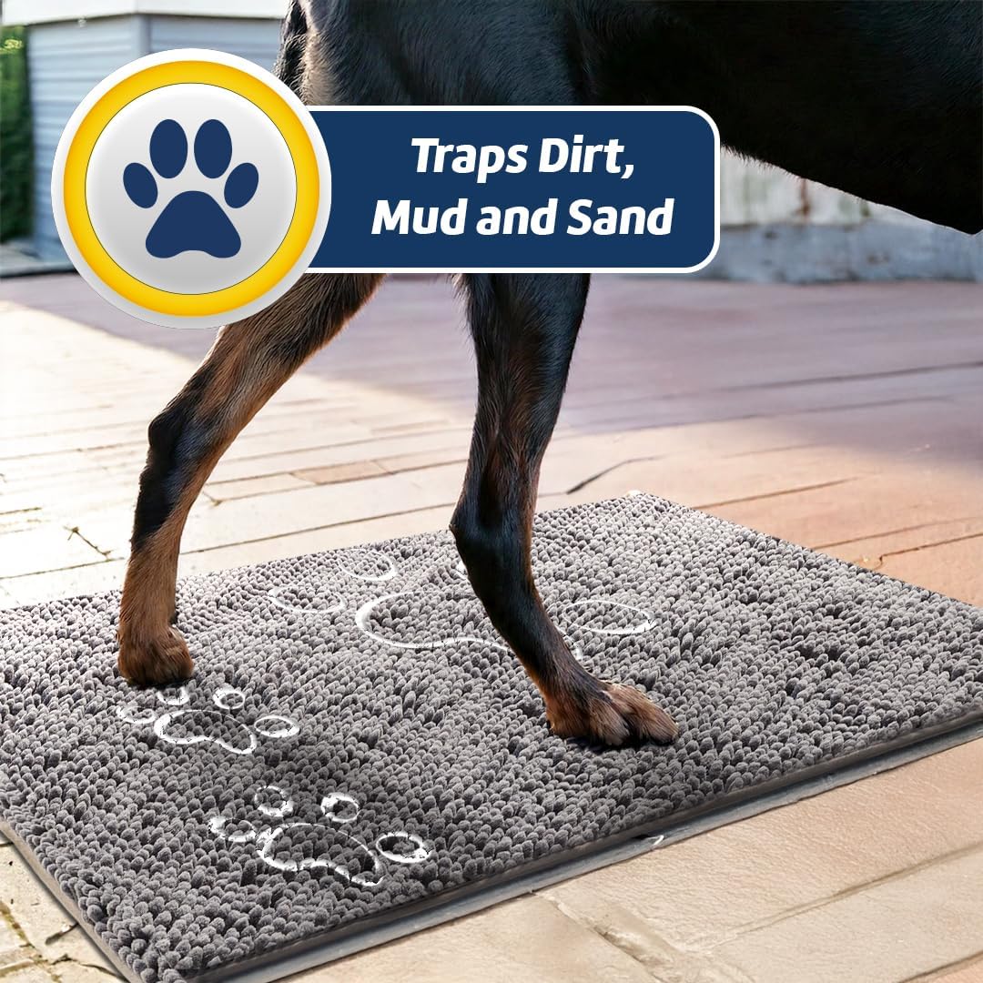 Broderad Muddy Mat® Paw lyxig golvmatta