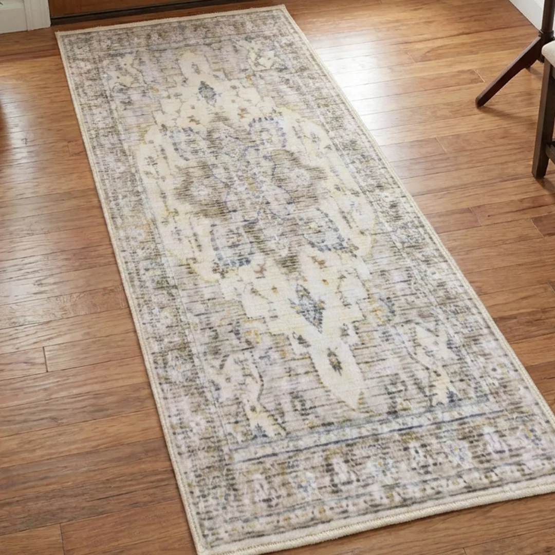Alfombra lavable Tuscany, de pelo bajo suave, antideslizante y apta para mascotas para sala de estar, dormitorio y comedor