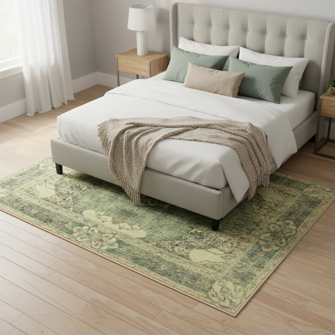 Majestic Soft Low Pile Washable Area Rug, Non Slip for Living Room