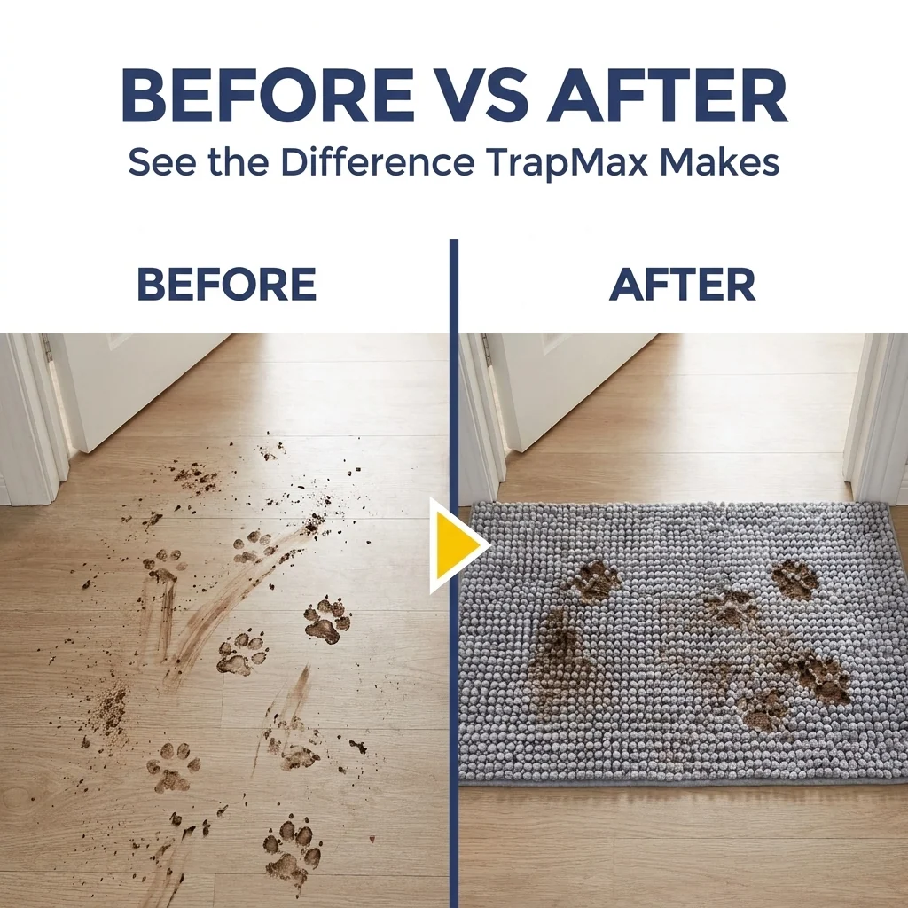 Muddy Mat® T.Max Dog Door Mat for Muddy Paws – Dirt-Trapping Chenille Entryway Muddy Carpet®, Super Water Absorbent Microfiber, Quick Dry, Slip Resistant Washable Indoor Mat