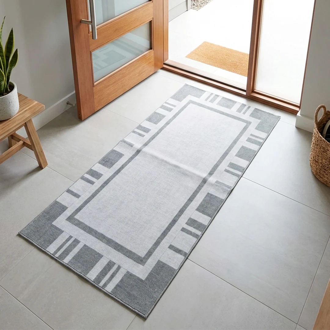 Muddy Carpet Trellis Washable Area Rug for Living Room and Dining Room
