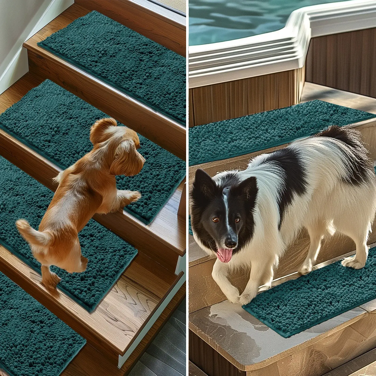 Muddy Mat trappeløbere til hunde, vaskbare i maskine
