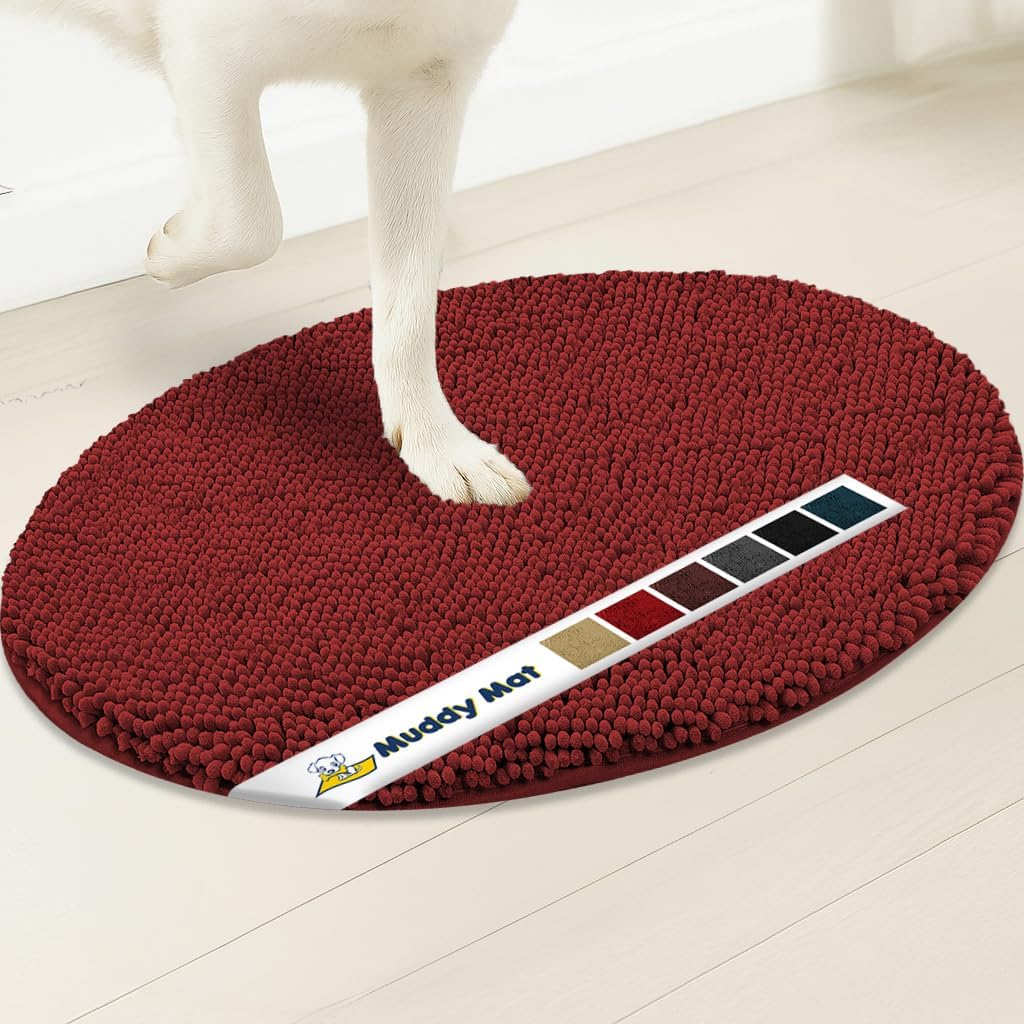Muddy Mat Super Absorbent Microfiber Dog Door Oval Mat