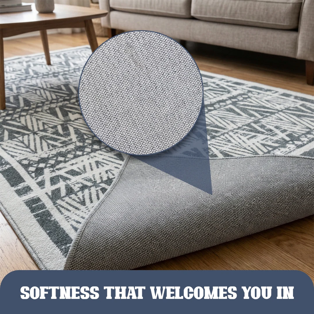 Muddy Carpet Zenith Washable Area Rug for Living Room and Bedroom
