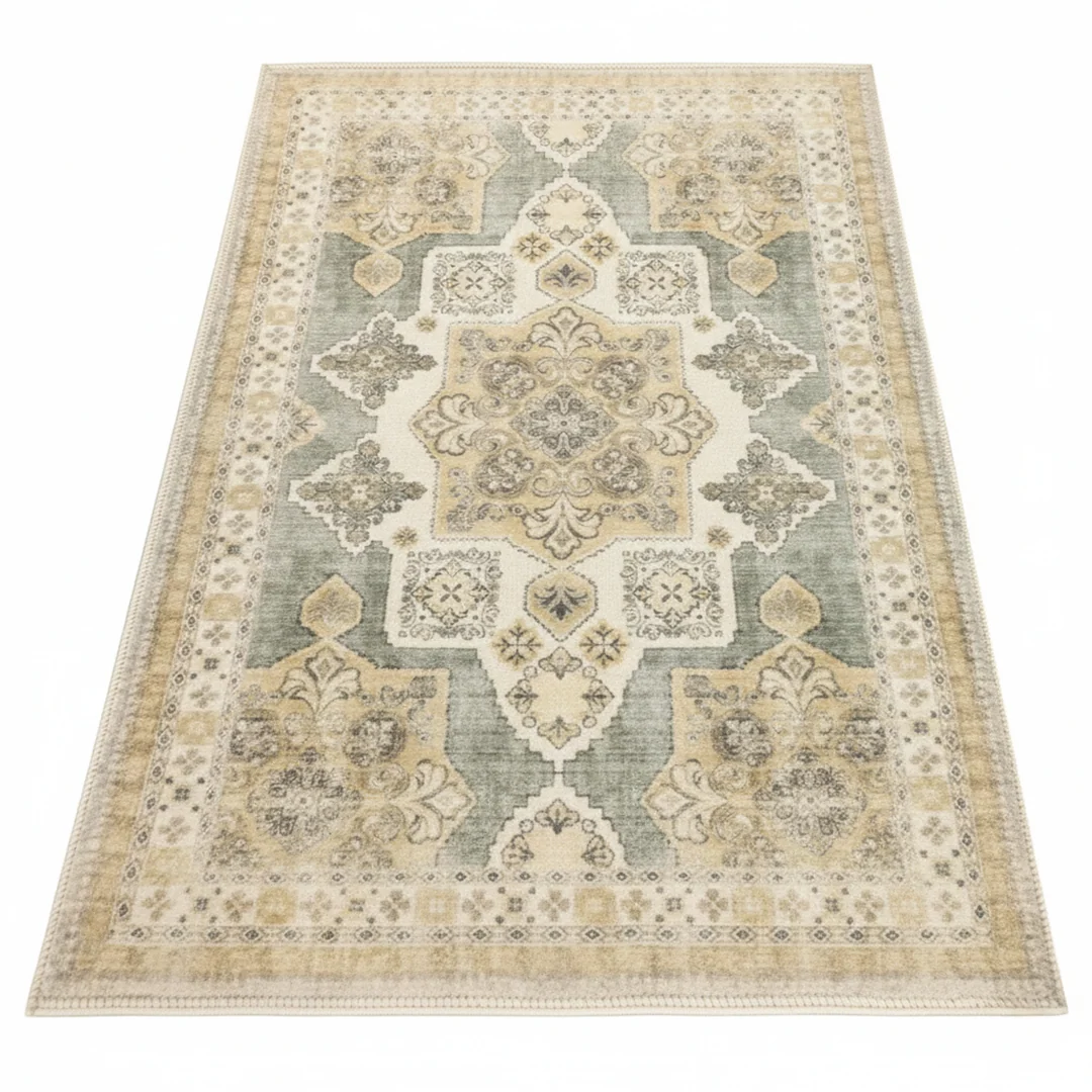 Monarch Pet Friendly Washable Area Rug for Dining Room