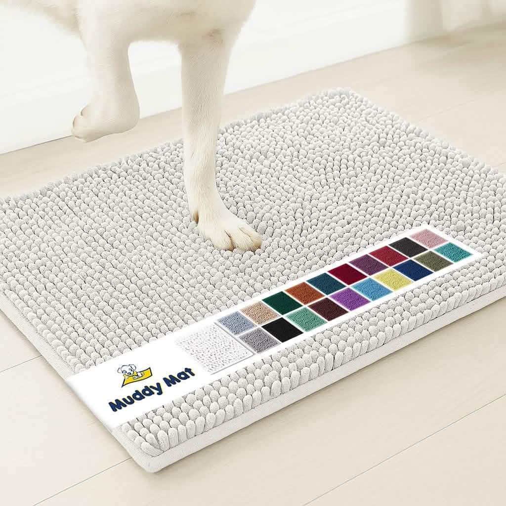 Muddy Mat Chenille Runner Rug, Machine Washable and Dryer Safe