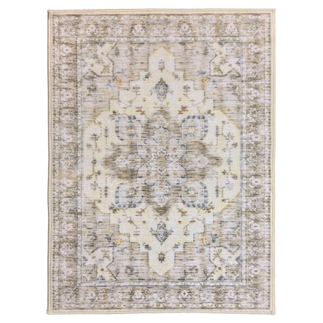 Tuscany Washable Area Rug, Soft Low Pile Non Slip Pet Friendly for Living Room, Bedroom and Dining Room