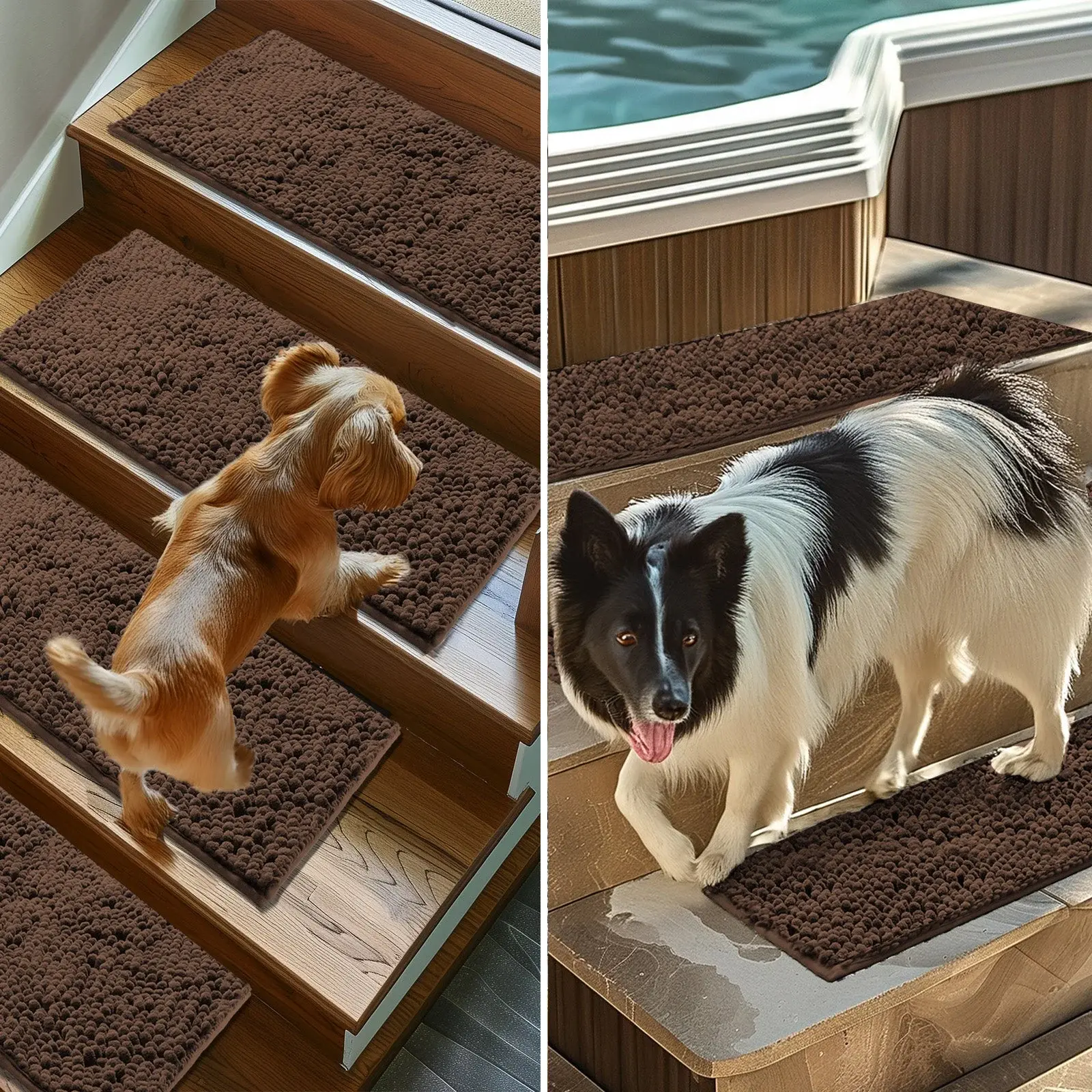 Muddy Mat trappeløbere til hunde, vaskbare i maskine
