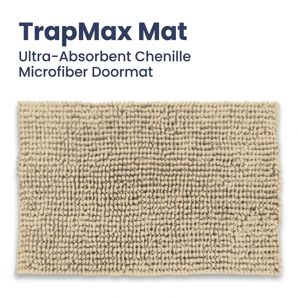 Muddy Mat® T.Max Dog Door Mat for Muddy Paws – Dirt-Trapping Chenille Entryway Muddy Carpet®, Super Water Absorbent Microfiber, Quick Dry, Slip Resistant Washable Indoor Mat