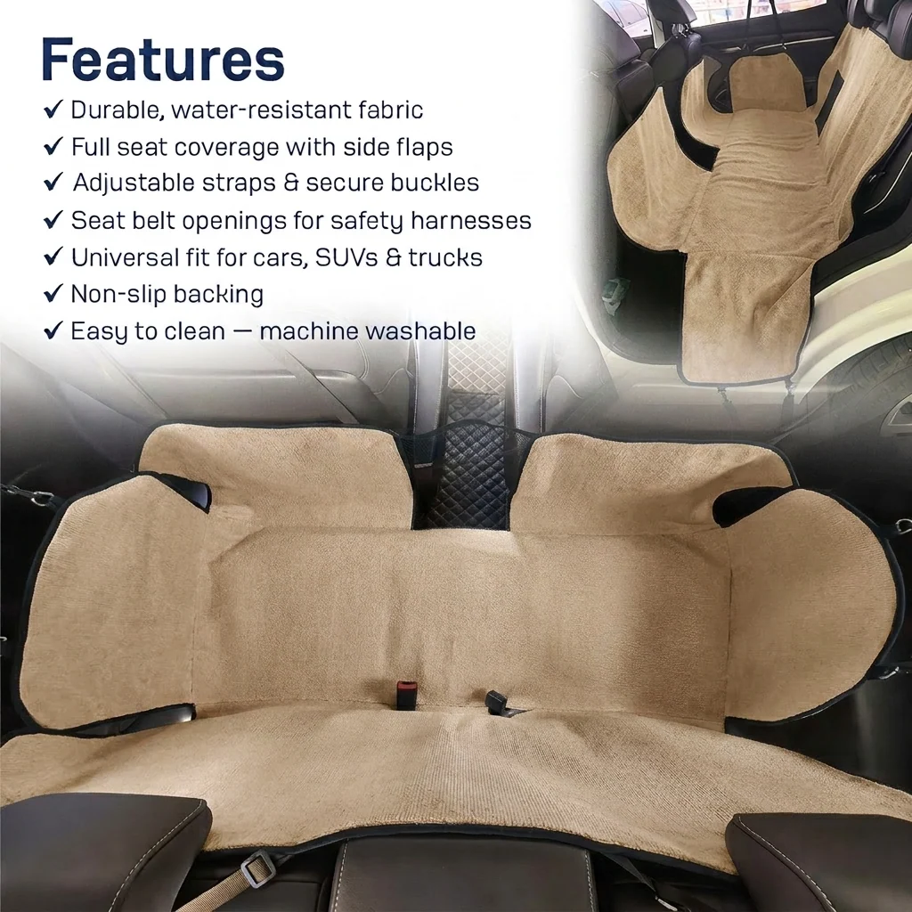 Muddy Mat® Petite Chenille Dog Car Seat Cover for Back Seat, 100% Waterproof Hammock for SUVs and Trucks