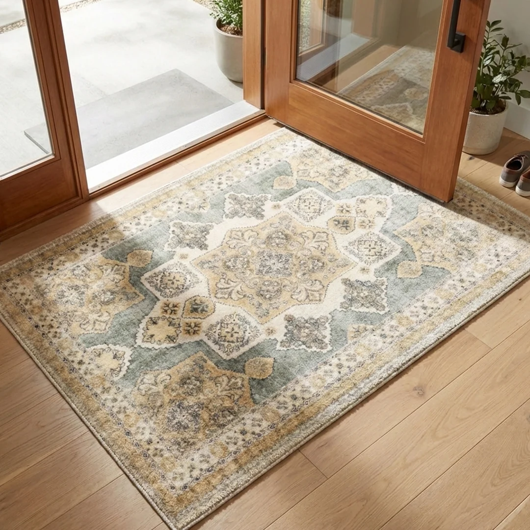 Monarch Pet Friendly Washable Area Rug for Dining Room
