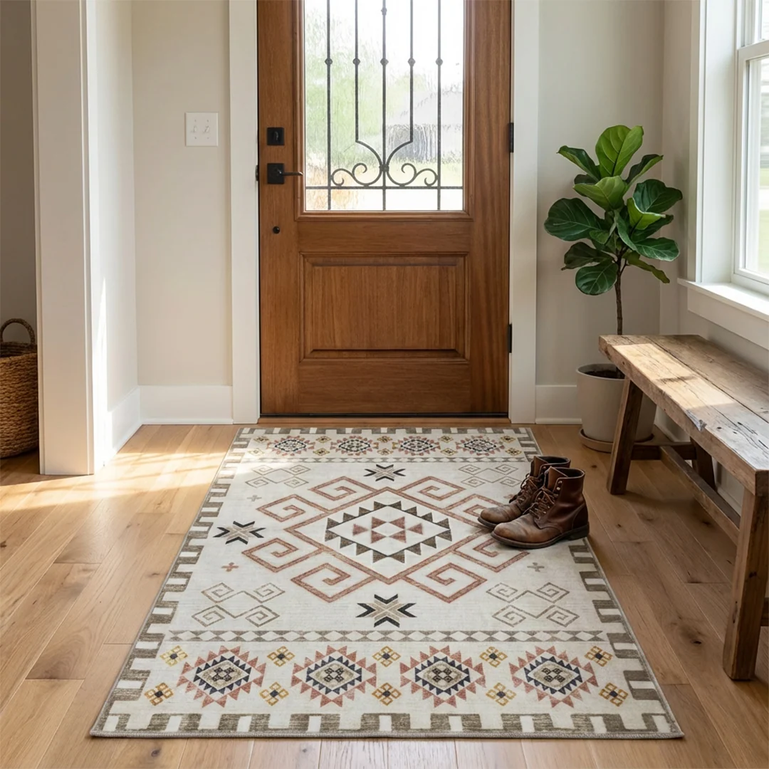 Alfombra lavable y antideslizante Sedona de Muddy Carpet, suave, para salas de estar, dormitorios y comedores
