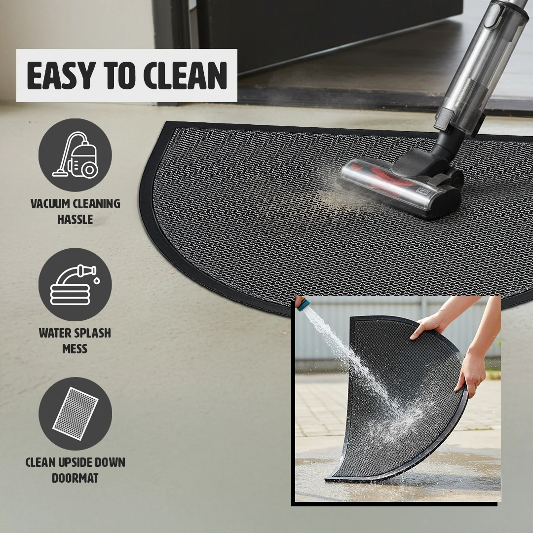 Muddy Mat® Semi-Circle Meshy Door Mat, Quick-Dry Dirt Trapper