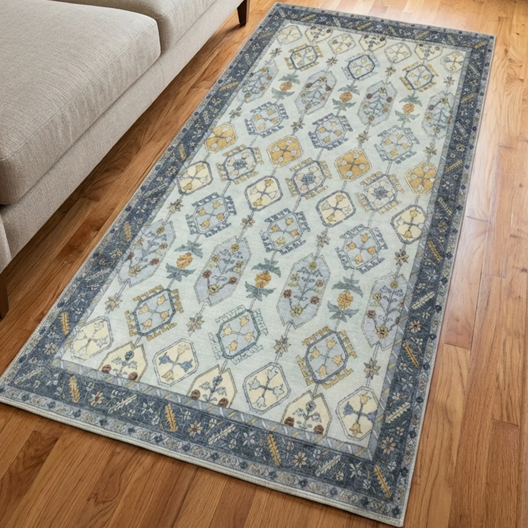Muddy Carpet Celeste Washable Area Rug for Living Room, Bedroom and Dining Room
