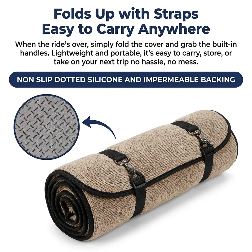 Muddy Mat® Petite Chenille Dog Car Seat Cover for Back Seat, 100% Waterproof Hammock for SUVs and Trucks