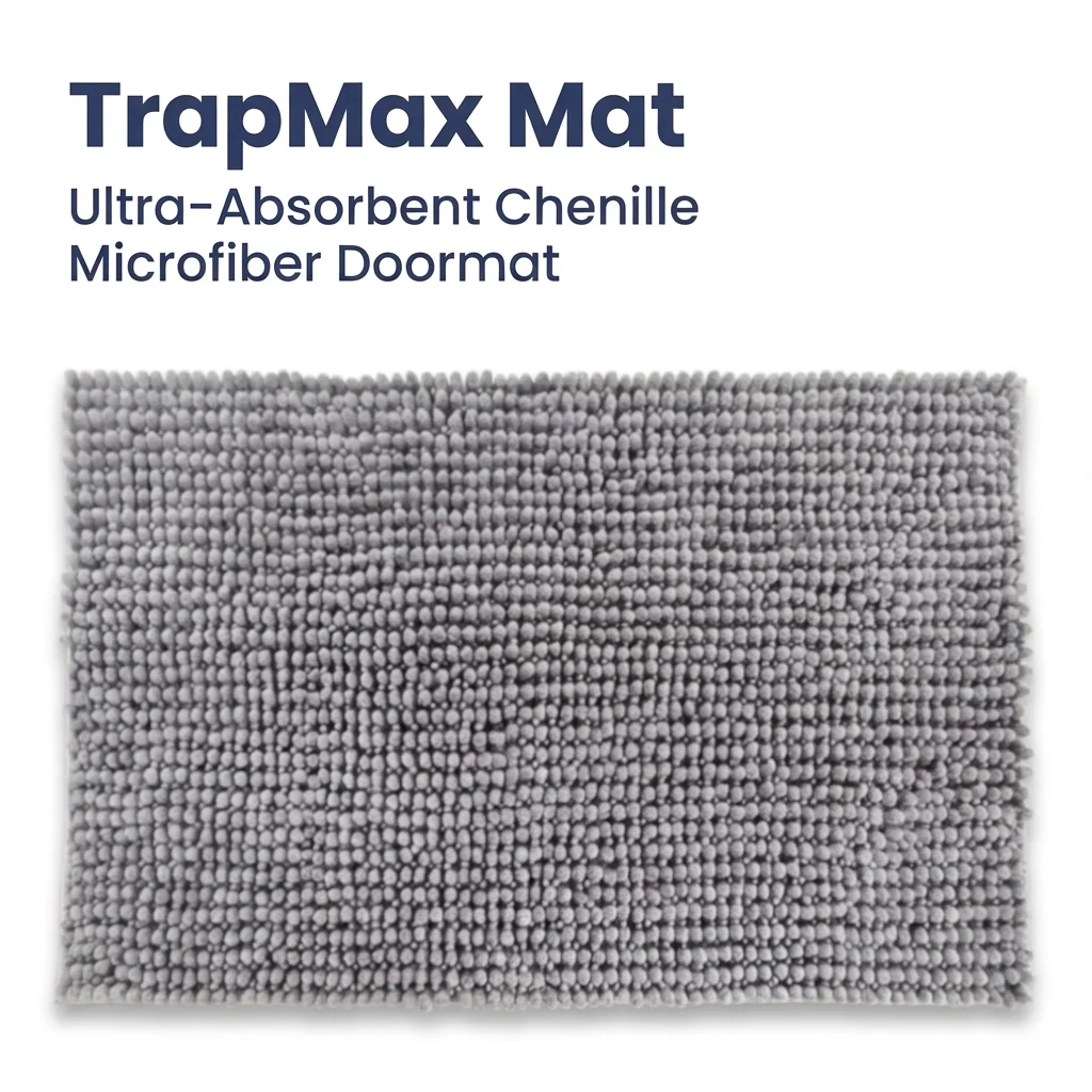 Muddy Mat® T.Max Dog Door Mat for Muddy Paws – Dirt-Trapping Chenille Entryway Muddy Carpet®, Super Water Absorbent Microfiber, Quick Dry, Slip Resistant Washable Indoor Mat
